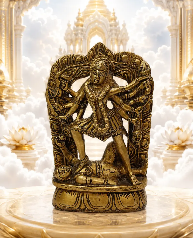 Relaxing Ganesh handcrafted wooden idol