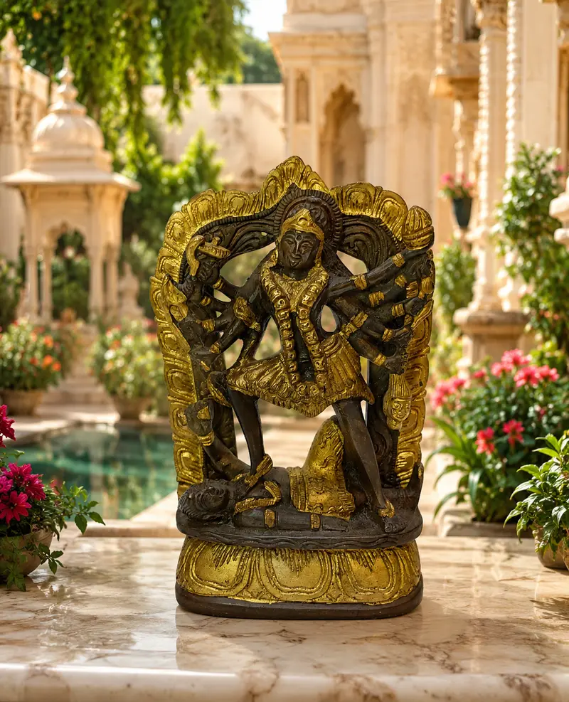 Relaxing Ganesh handcrafted wooden idol
