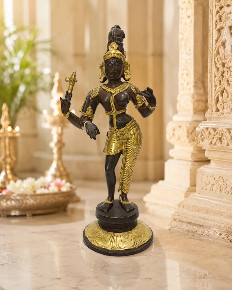 Relaxing Ganesh handcrafted wooden idol