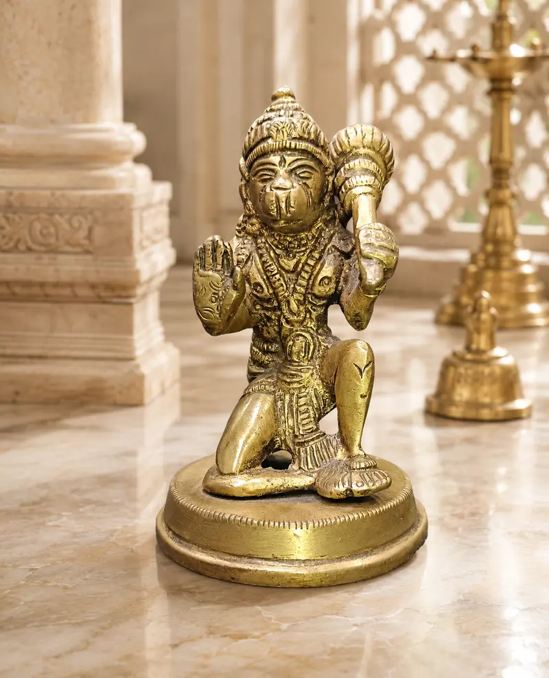 Relaxing Ganesh handcrafted wooden idol