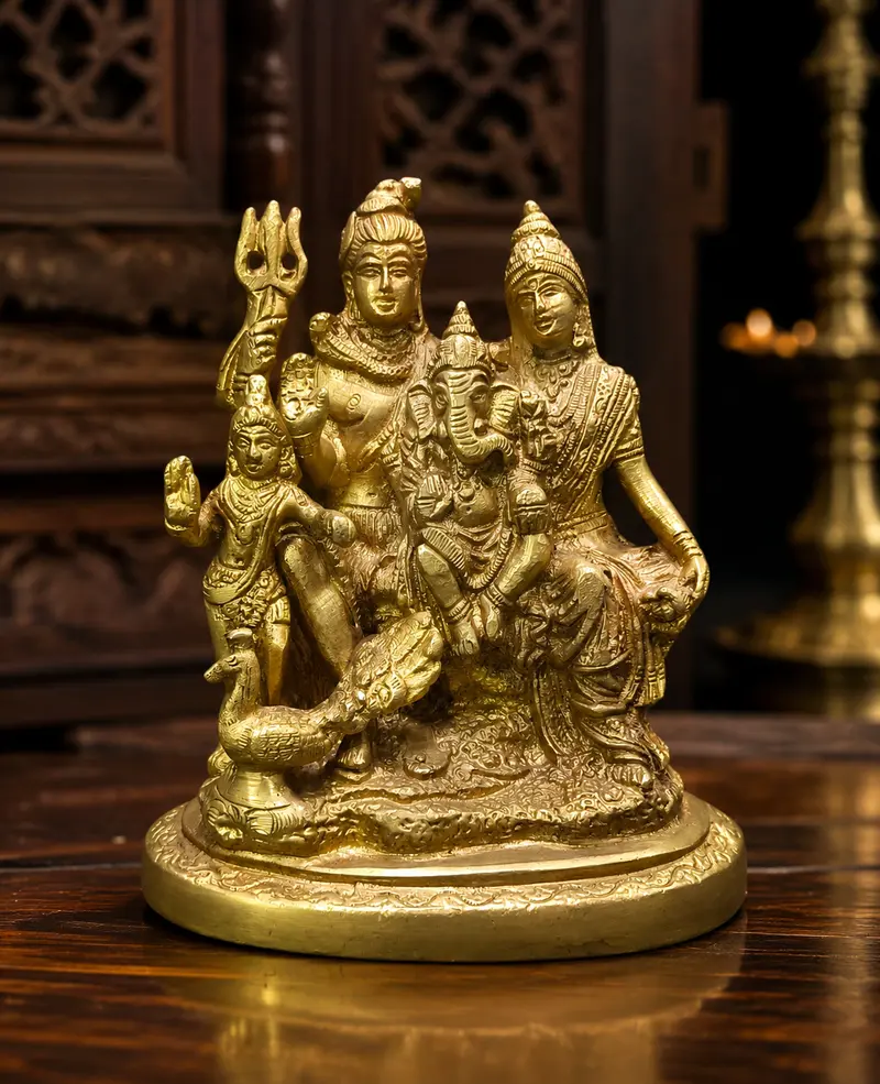 Relaxing Ganesh handcrafted wooden idol