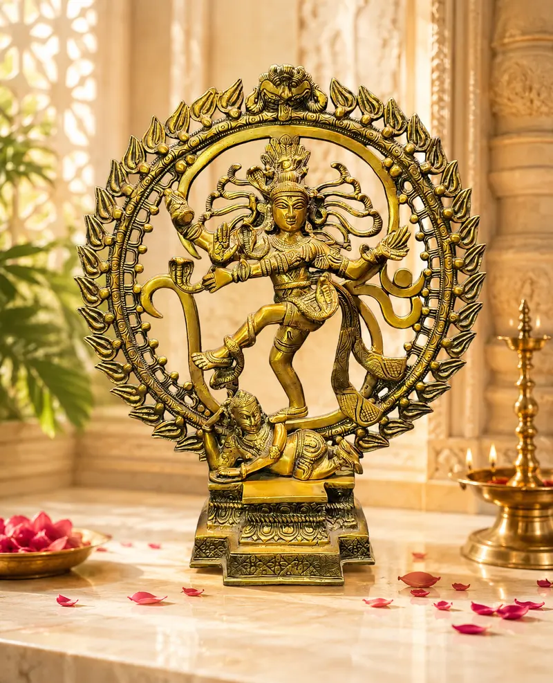 Relaxing Ganesh handcrafted wooden idol