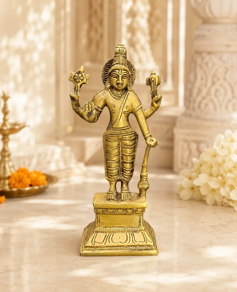 Relaxing Ganesh handcrafted wooden idol