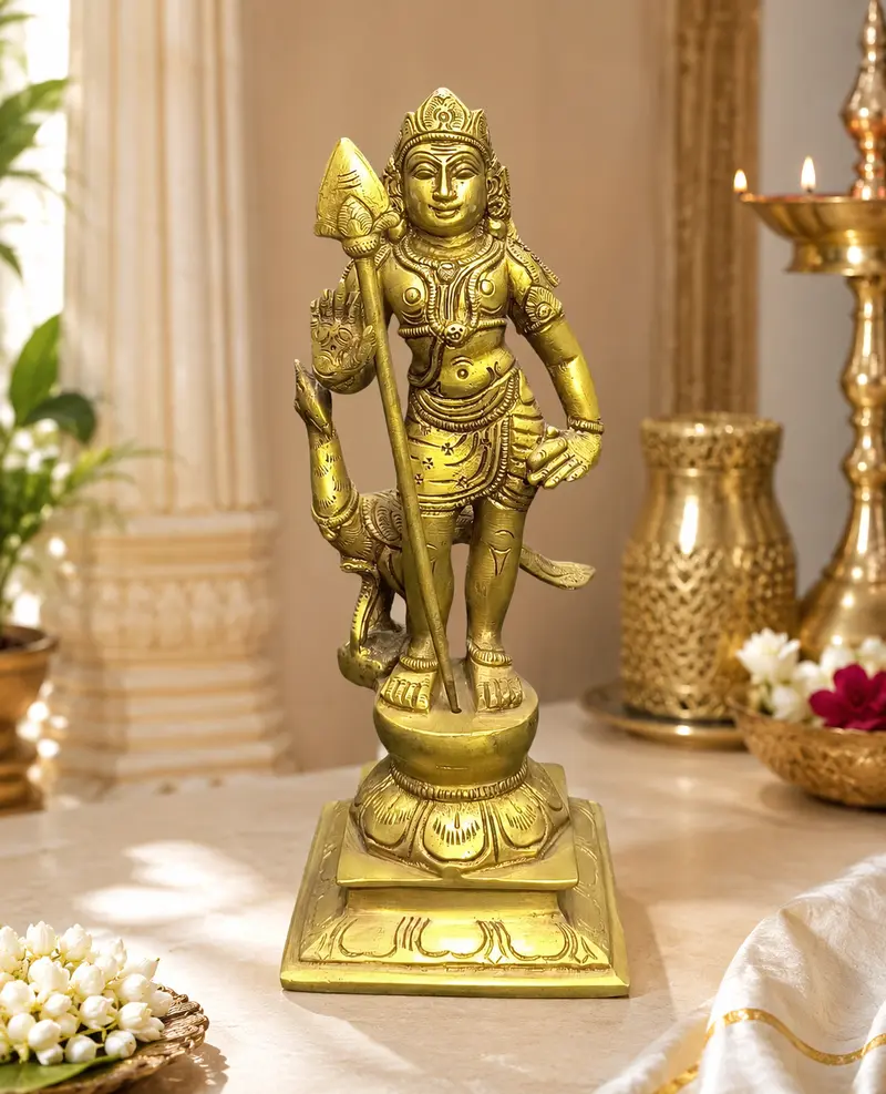 Relaxing Ganesh handcrafted wooden idol