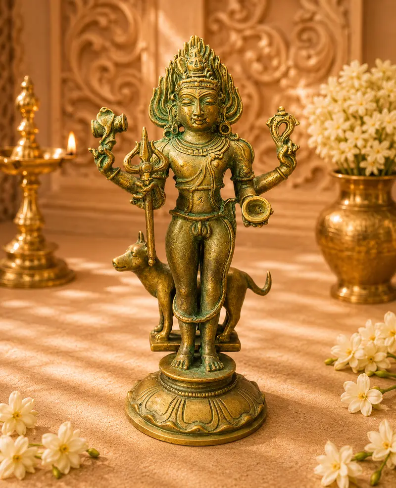 Relaxing Ganesh handcrafted wooden idol