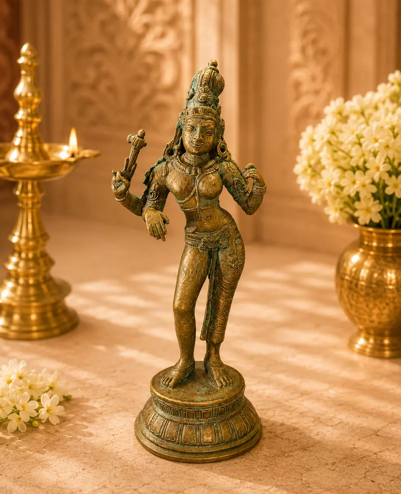 Relaxing Ganesh handcrafted wooden idol